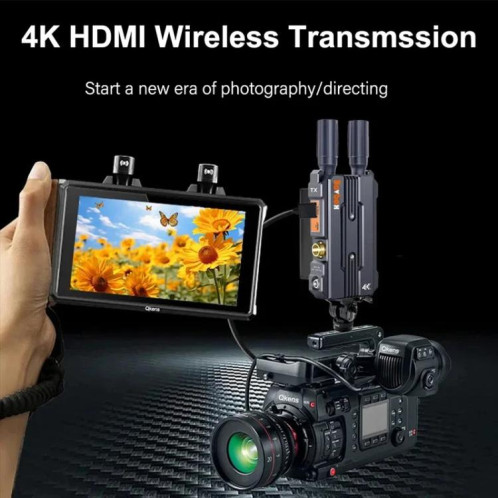 BOVBOX 098 pour appareils photo reflex numériques, extension sans fil 4K HD, moniteur vidéo double interface SDI HDMI, prise : prise américaine SH66011462-012
